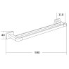 Mexen Asis porte-serviettes double, doré - 7017625-50