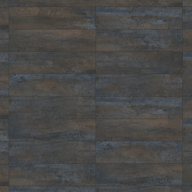Mexen Oxydart Blue grès émaillé rectifié G1, carreau sol-mur 120 x 30 cm, carving - TL710-120-030-01
