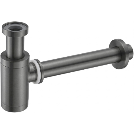 Mexen demi-siphon de lavabo rond, gun gray brossé - 79950-66