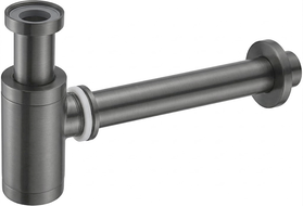 Mexen demi-siphon de lavabo rond, gun gray brossé - 79950-66