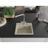 Mexen Milo évier en granit 1-bac avec mitigeur de cuisine Duero, beige - 6505-69-671600-00
