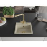Mexen Milo Évier en granit à 1 bac avec robinet de cuisine Duero, beige - 6505-69-671600-50
