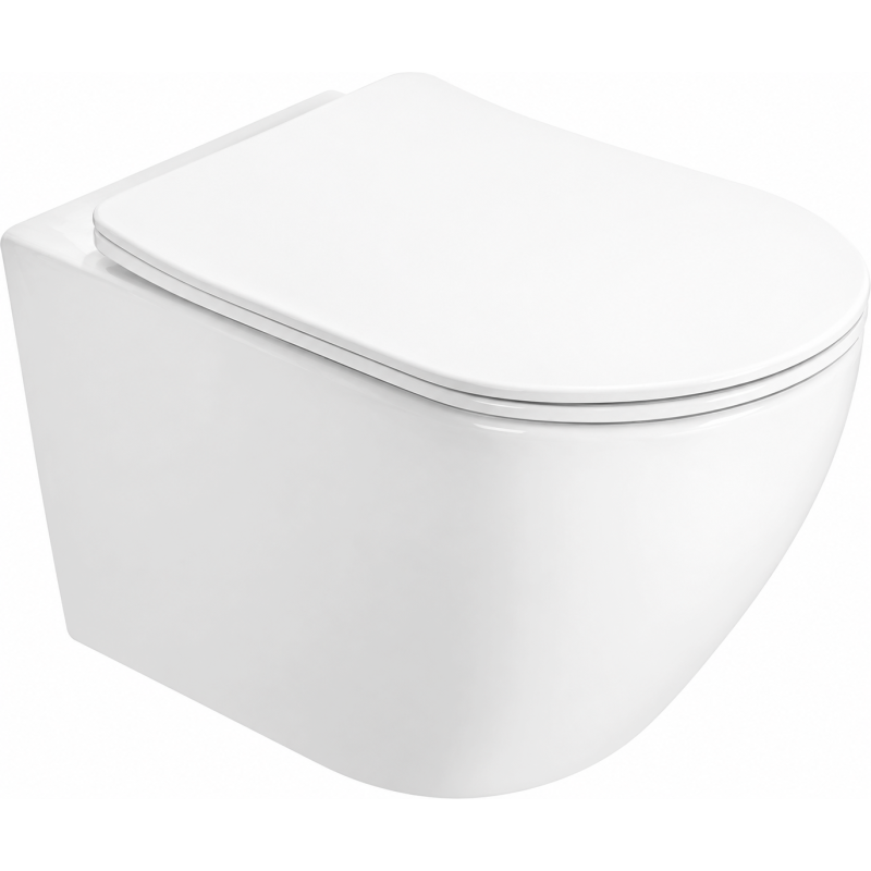 Mexen Lena 2.0 cuvette WC Rimless Tornado avec abattant amortisseur slim, duroplast, blanc brillant - 3022L4000T