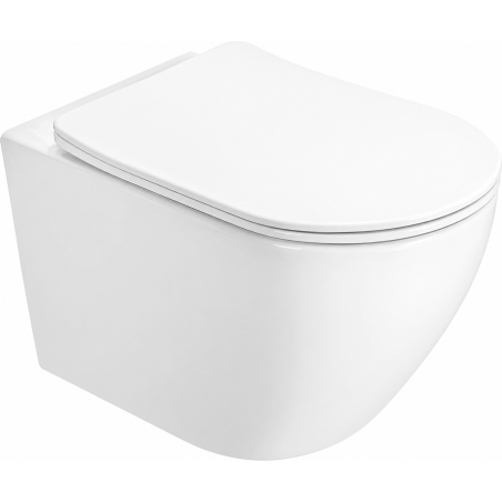 Mexen Lena 2.0 cuvette WC Rimless Tornado avec abattant amortisseur slim, duroplast, blanc brillant - 3022L4000T