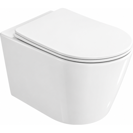 Mexen Rico 2.0 cuvette WC Rimless Tornado avec siège à descente lente slim, duroplast, blanc brillant - 3072L4000T