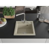 Mexen Vito évier en granit 1 bac avec robinet de cuisine Duero, beige - 6503-69-671600-00