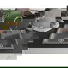 Mexen Tomas évier en granit à 2 cuves 800 x 500 mm, Gris, siphon Chrome - 6516802000-71