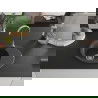 Mexen Kevin évier en granit à 1 cuve avec égouttoir 586 x 458 mm, Noir moucheté, siphon Chrome - 6517581005-76