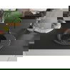 Mexen Kevin évier en granit à 1 cuve avec égouttoir 586 x 458 mm, Noir moucheté, siphon Noir - 6517581005-76-B