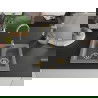 Mexen Carlos évier en granit à 1,5 cuve 582 x 475 mm, Gris, siphon Or - 6518581500-71-G