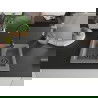 Mexen Carlos évier en granit à 1,5 cuve 582 x 475 mm, Gris, siphon Noir - 6518581500-71-B