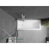 Mexen Next paroi de baignoire 1 volet 50 x 150 cm, transparent, blanc - 895-050-000-00-00-20