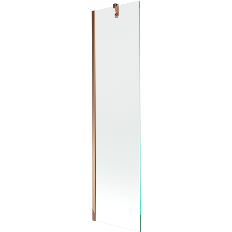 Mexen Next paroi de baignoire à 1 vantail 50 x 150 cm, transparent, or rose - 895-050-000-00-00-60