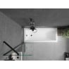 Mexen Next paravent de baignoire 1 volet 50 x 150 cm, transparent, noir - 895-050-000-00-00-70