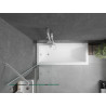 Mexen Next paroi de baignoire à 1 volet 60 x 150 cm, transparent, blanc - 895-060-000-00-00-20