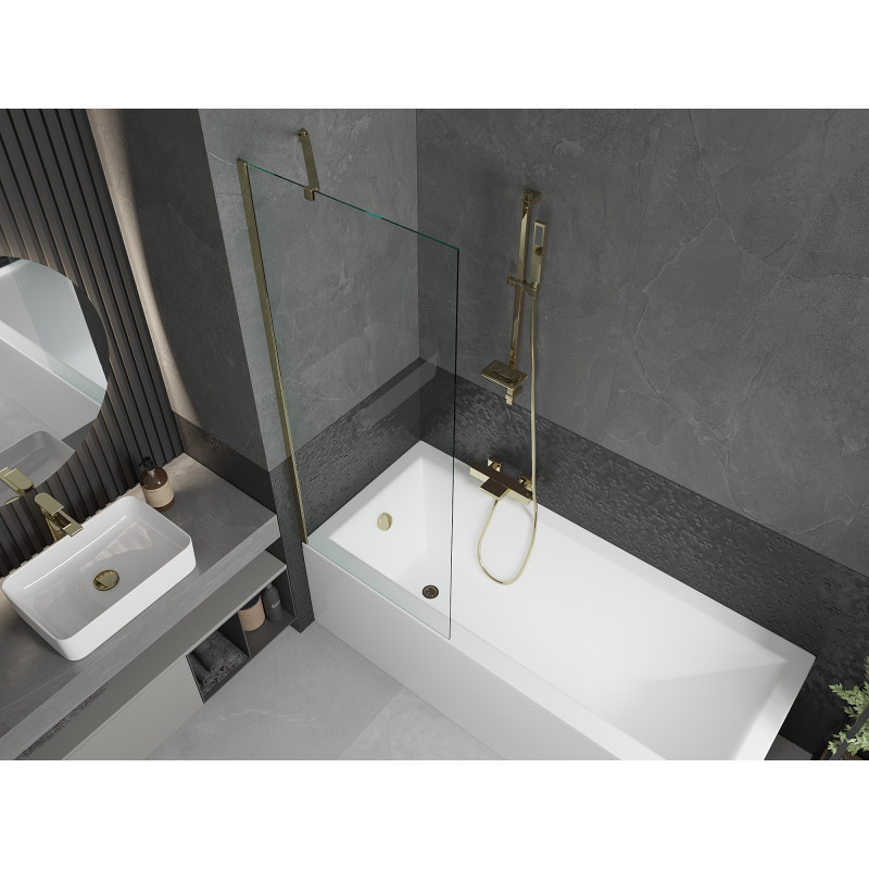 Mexen Next paroi de douche 1-volet 70 x 150 cm, transparent, doré - 895-070-000-00-00-50