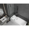 Mexen Next paroi de baignoire à 1 volet 70 x 150 cm, transparent, noir - 895-070-000-00-00-70