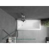 Mexen Next paroi de baignoire 1 volet 80 x 150 cm, transparent, chrome - 895-080-000-00-00-01