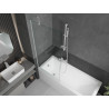 Mexen Next paroi de baignoire à 1 volet 80 x 150 cm, transparent, blanc - 895-080-000-00-00-20