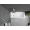 Mexen Next paroi de baignoire à 1 volet 80 x 150 cm, transparent, blanc - 895-080-000-00-00-20