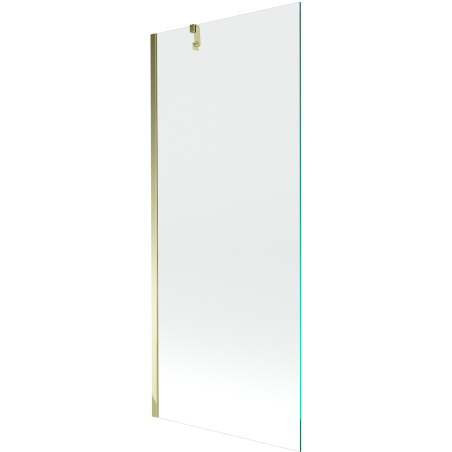 Mexen Next paroi de baignoire 1 volet 80 x 150 cm, transparent, doré - 895-080-000-00-00-50