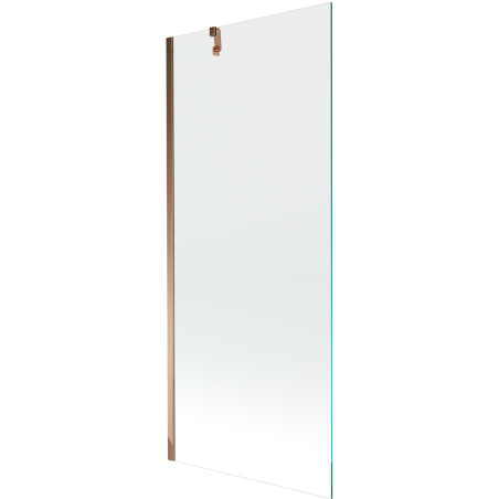 Mexen Next paroi de baignoire à 1 vantail 80 x 150 cm, transparent, or rose - 895-080-000-00-00-60