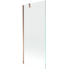 Mexen Next paroi de baignoire à 1 vantail 80 x 150 cm, transparent, or rose - 895-080-000-00-00-60