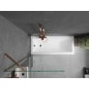 Mexen Next pare-douche 1-volet 80 x 150 cm, transparent, or rose - 895-080-000-00-00-60