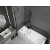 Mexen Next paroi de baignoire 1-volet 80 x 150 cm, transparent, noir - 895-080-000-00-00-70