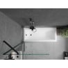 Mexen Next paroi de baignoire 1-volet 80 x 150 cm, transparent, noir - 895-080-000-00-00-70
