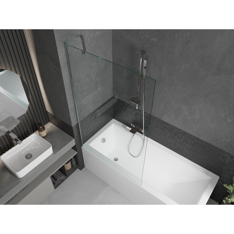 Mexen Next paroi de baignoire 1 volet 90 x 150 cm, transparent, chrome - 895-090-000-00-00-01