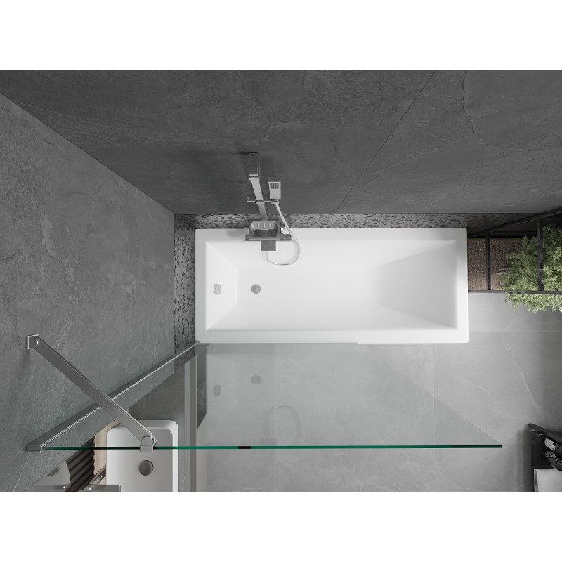 Mexen Next pare-douche baignoire à 1 vantail 90 x 150 cm, transparent, chromé - 895-090-000-00-00-01