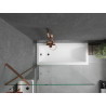 Mexen Next écran de baignoire 1-volet 90 x 150 cm, transparent, or rose - 895-090-000-00-00-60