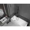 Mexen Next paroi de baignoire 1 volet 90 x 150 cm, transparent, noir - 895-090-000-00-00-70