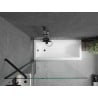 Mexen Next paroi de baignoire 1 volet 90 x 150 cm, transparent, noir - 895-090-000-00-00-70