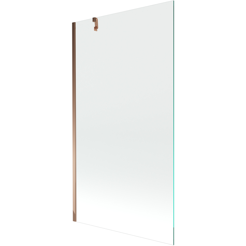 Pare-douche baignoire Mexen Next 1 volet 100 x 150 cm, transparent, or rose - 895-100-000-00-00-60