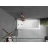 Pare-douche baignoire Mexen Next 1 volet 100 x 150 cm, transparent, or rose - 895-100-000-00-00-60