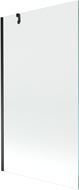 Mexen Next paroi de baignoire à 1 volet 100 x 150 cm, transparent, noir - 895-100-000-00-00-70