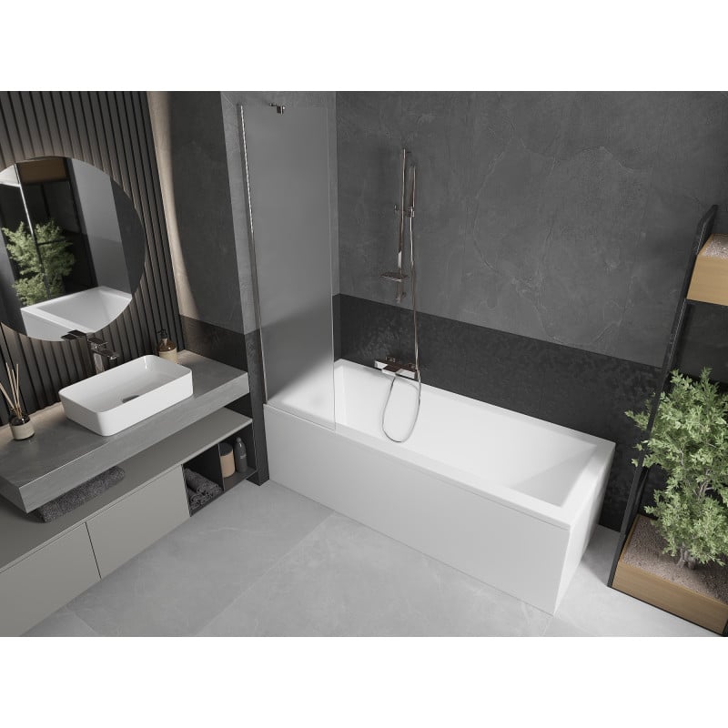 Mexen Next paroi de baignoire 1 volet 50 x 150 cm, dépoli, chrome - 895-050-000-00-30-01