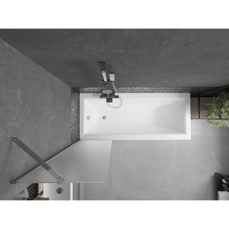 Mexen Next paroi de baignoire 1 volet 50 x 150 cm, dépoli, chrome - 895-050-000-00-30-01