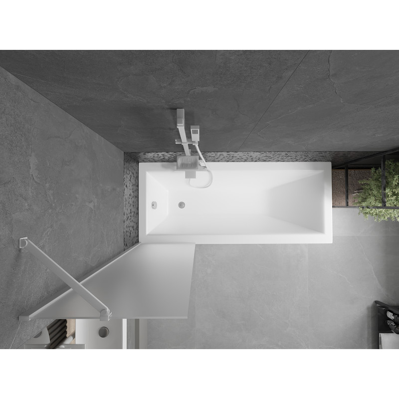 Mexen Next paroi de baignoire 1 volet 50 x 150 cm, dépoli, blanc - 895-050-000-00-30-20