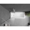 Mexen Next paroi de baignoire 1 volet 50 x 150 cm, dépoli, blanc - 895-050-000-00-30-20