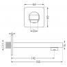 Mexen Cube bec de baignoire mural, Graphite - 79370-66