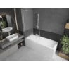 Paroi de baignoire à 1 vantail Mexen Next 60 x 150 cm, givre, blanc - 895-060-000-00-30-20