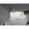 Paroi de baignoire à 1 vantail Mexen Next 60 x 150 cm, givre, blanc - 895-060-000-00-30-20