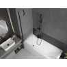 Mexen Next pare-baignoire à 1 panneau 60 x 150 cm, givré, noir - 895-060-000-00-30-70