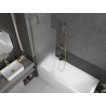 Mexen Next paroi de baignoire à 1 vantail 70 x 150 cm, givrée, dorée - 895-070-000-00-30-50