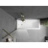 Mexen Next paroi de baignoire 1-volet 70 x 150 cm, givré, doré - 895-070-000-00-30-50