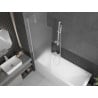 Mexen Next paroi de baignoire à 1 volet 70 x 150 cm, dépoli, blanc - 895-070-000-00-30-20