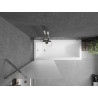 Mexen Next paroi de baignoire 1 volet 70 x 150 cm, givré, chrome - 895-070-000-00-30-01